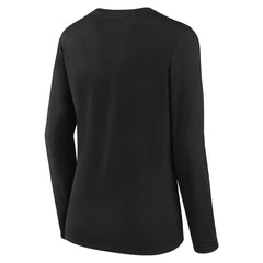 Cincinnati Bengals Logo Athletic Women's Grip Long Sleeve T-Shirt Black