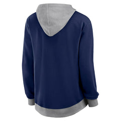 New England Patriots Logo Athletic Women's Hit It French Terry Full-Zip Hoodie Navy