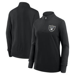 Las Vegas Raiders Logo Athletic Women's Velocity Quarter-Zip Jacket Black