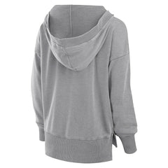 Fanatics Cleveland Browns Women's Initiative Snow Wash French Terry V-Neck Pullover Hoodie Heather Gray