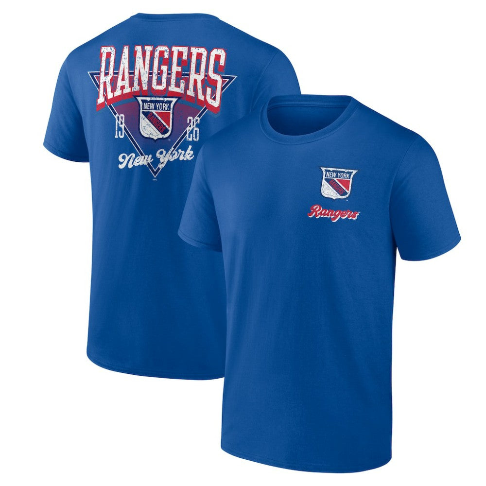 New York Rangers Logo Athletic Never Over T-Shirt - Blue - NHL 201195137