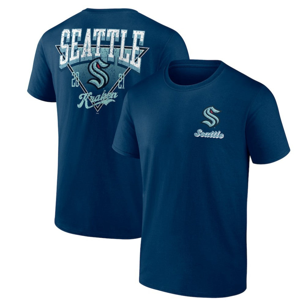 Seattle Kraken Logo Athletic Never Over T-Shirt - Navy - NHL 201195147