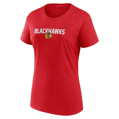 Chicago Blackhawks Logo Athletic Women's Launch Scoop Neck T-Shirt - Red - NHL 201195280
