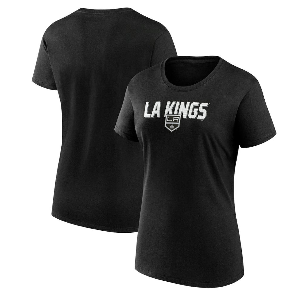 Los Angeles Kings Logo Athletic Women's Launch Scoop Neck T-Shirt - Black - NHL 201195295