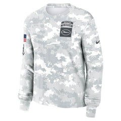 Nike New York Jets Women's 2024 Salute To Service Dri-FIT Long Sleeve T-Shirt Arctic Camo