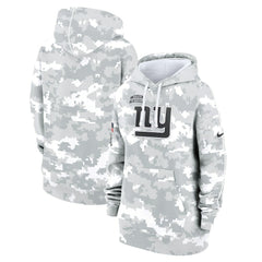 Nike New York Giants Women's 2024 Salute To Service Club Fleece Oversized Pullover Hoodie Arctic Camo