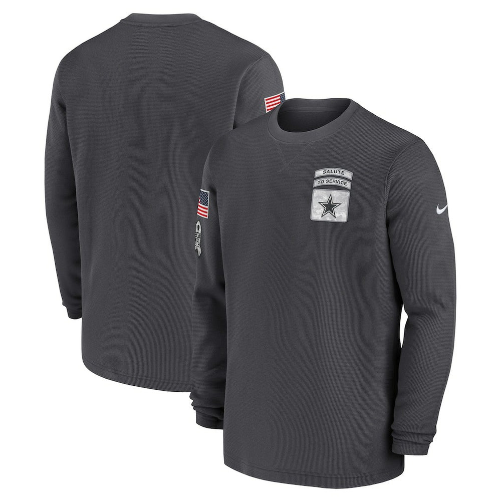 Nike Dallas Cowboys 2024 Salute To Service Long Sleeve T-Shirt Anthracite