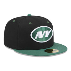 New York Jets New Era Flipside 2Tone 59FIFTY Fitted Hat Black/Green