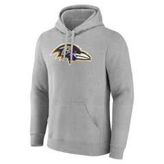 Zay Flowers Baltimore Ravens Icon Player Name & Number Pullover Hoodie Gray
