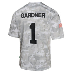 Nike Sauce Gardner New York Jets Youth 2024 Salute to Service Game Jersey Arctic Camo