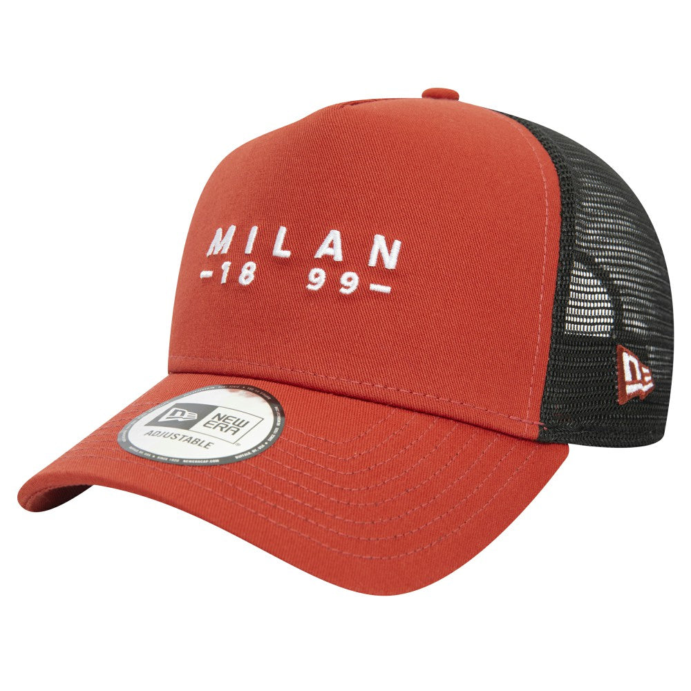 AC Milan New Era 9FORTY A-Frame Trucker Adjustable Hat Brown - New Era