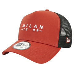AC Milan New Era 9FORTY A-Frame Trucker Adjustable Hat Brown - New Era