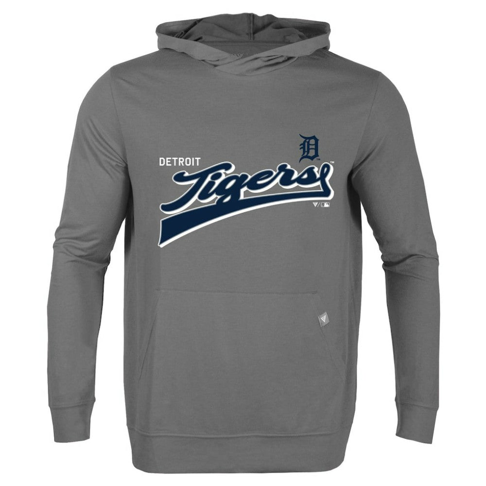 Detroit Tigers Levelwear Relay 2.0 Retro Pullover Hoodie - Gray - MLB Lifestyle