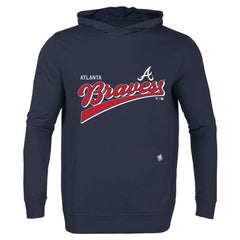 Atlanta Braves Levelwear Relay 2.0 Retro Pullover Hoodie - Navy - MLB Sale