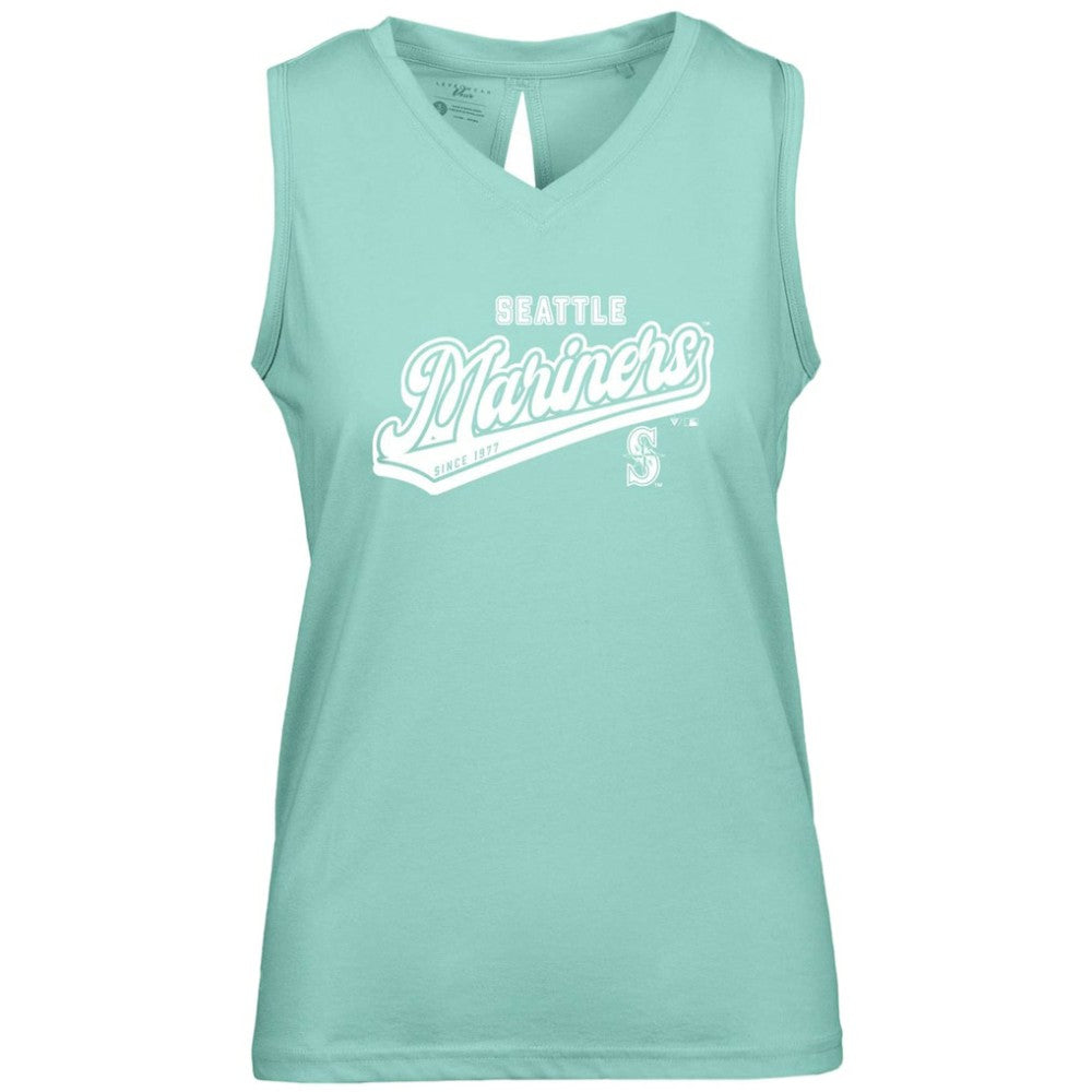Seattle Mariners Levelwear Women's Paisley Sweep V-Neck Tank Top - Mint - MLB on Sale