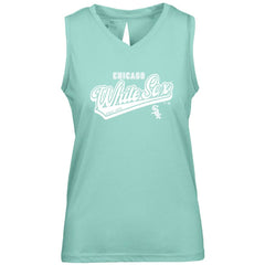 Chicago White Sox Levelwear Women's Paisley Sweep V-Neck Tank Top - Mint - MLB Lifestyle