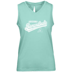 Arizona Diamondbacks Levelwear Women's Paisley Sweep V-Neck Tank Top - Mint - MLB Discount