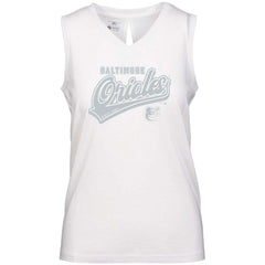 Baltimore Orioles Levelwear Women's Paisley Sweep V-Neck Tank Top - White - MLB Online