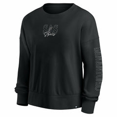 San Antonio Spurs Women's Oversized Game Day Pullover Sweatshirt Black | Fanatics Lifestyle