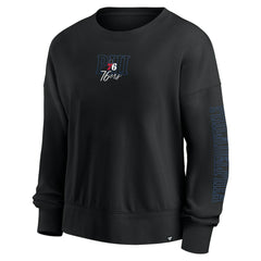 Philadelphia 76ers Women's Oversized Game Day Pullover Sweatshirt Black | Fanatics