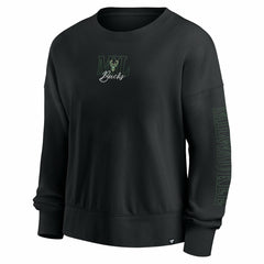 Milwaukee Bucks Women's Oversized Game Day Pullover Sweatshirt Black | Fanatics outlet