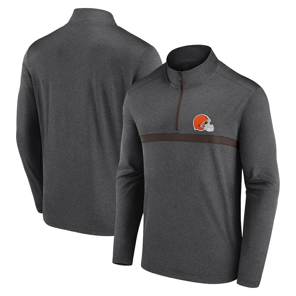 Fanatics Cleveland Browns Head-to-Head Quarter-Zip Pullover Charcoal