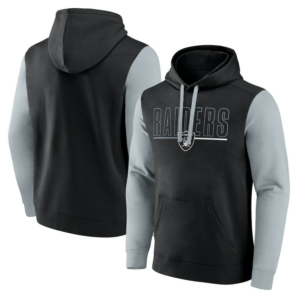 Fanatics Las Vegas Raiders Outline Pullover Hoodie Black/Silver