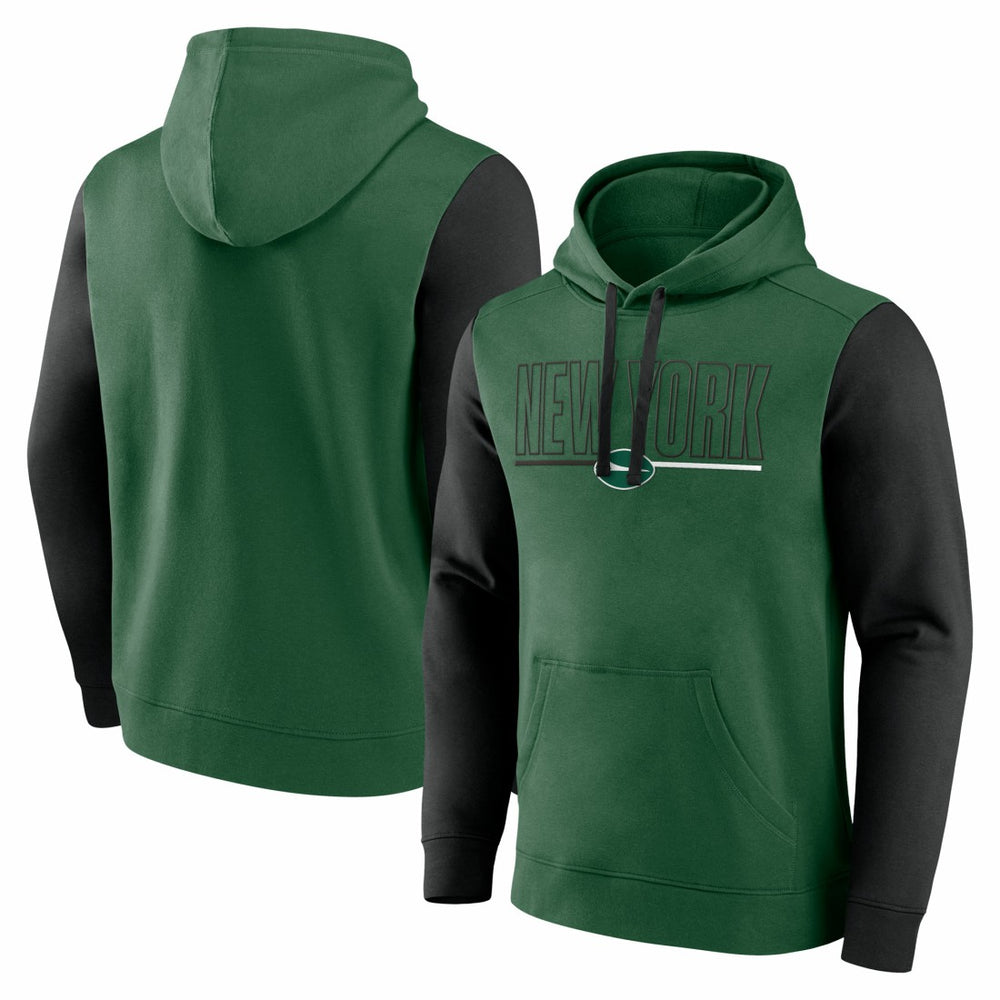 Fanatics New York Jets Outline Pullover Hoodie Green/Black