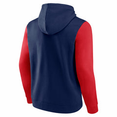 Washington Wizards Logo Athletic Outline Colorblock Pullover Hoodie Navy