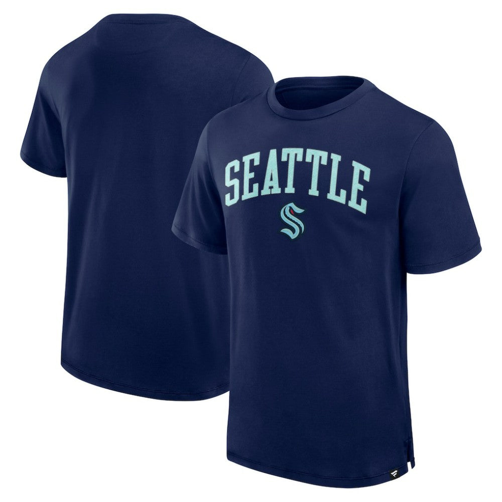 Seattle Kraken Fanatics Elevated Pima T-Shirt - Navy - NHL 201204301
