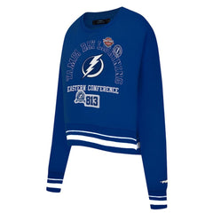Tampa Bay Lightning Pro Standard Women's Area Code Cropped Pullover Sweatshirt - Blue - NHL 201205069