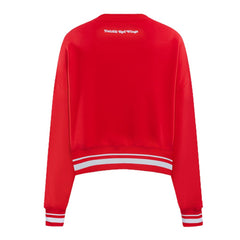 Detroit Red Wings Pro Standard Women's Area Code Cropped Pullover Sweatshirt - Red - NHL 201205084