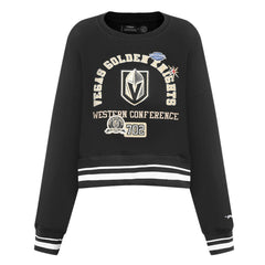 Vegas Golden Knights Pro Standard Women's Area Code Cropped Pullover Sweatshirt - Black - NHL 201205093