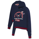 Washington Capitals Pro Standard Women's Area Code Cropped Pullover Sweatshirt - Navy - NHL 201205095