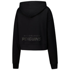 Pittsburgh Penguins Pro Standard Women's Jewels Cropped Pullover Hoodie - Black - NHL 201205116