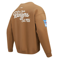 New York Rangers Pro Standard Paint the City Pullover Sweatshirt - Brown - NHL 201205151