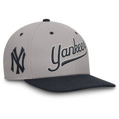 New York Yankees Nike Cooperstown Collection Pro Performance Snapback Hat - Gray/Navy - Nike Lifestyle