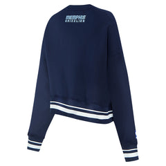 Memphis Grizzlies Pro Standard Women's Area Code Cropped Pullover Sweatshirt Navy