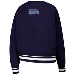 Minnesota Timberwolves Pro Standard Women's Area Code Cropped Pullover Sweatshirt Navy