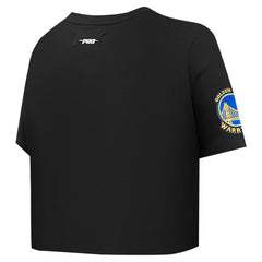 Golden State Warriors Pro Standard Women's Jewels Boxy Cropped T-Shirt Black