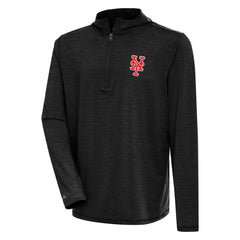 New York Mets Antigua Tidy Quarter-Zip Hoodie - Heather Black - MLB on Sale