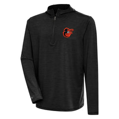 Baltimore Orioles Antigua Tidy Quarter-Zip Hoodie - Heather Black - MLB on Sale