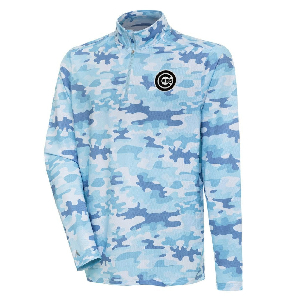 Chicago Cubs Antigua Discord Quarter-Zip Sweatshirt - White - MLB Lifestyle