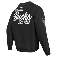 Milwaukee Bucks Pro Standard Paint the City Drop Shoulder Sweatshirt Black