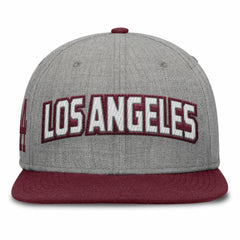 Los Angeles Dodgers Fanatics Elements Felt Chainstitch Snapback Hat - Gray/Maroon - Fanatics Sale