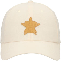 Houston Astros Fanatics Front Office Leather Patch Adjustable Hat - Cream - Fanatics Sale