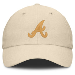 Atlanta Braves Fanatics Front Office Leather Patch Adjustable Hat - Cream - Fanatics Sale
