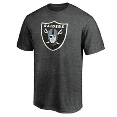 Fanatics Las Vegas Raiders Primary Logo T-Shirt Heather Charcoal