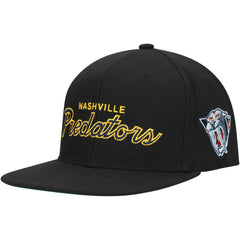 Nashville Predators Mitchell & Ness Core Team Script 2.0 Snapback Hat - Black - NHL 201212964