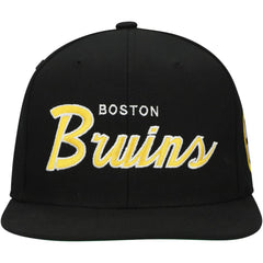 Boston Bruins Mitchell & Ness Core Team Script 2.0 Snapback Hat - Black - NHL 201212982